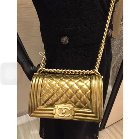 fashionphile chanel gold patent boy|chanel bag review.